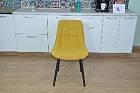 Стул Р / черный /велюр горчица