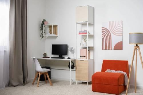 Марвэл Стеллаж 16.426 Белый,Плэйн,Сатин