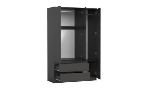 Шкаф Берген 82.02+Антресоль 82.05 (ЛДСП Диамант серый)