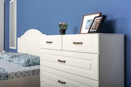 Спальня Ливерпуль вар.8 Белый/Ясень ваниль