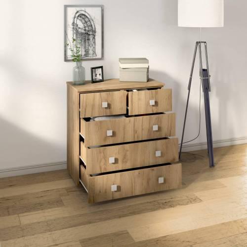 Комод Лофт-5 / Дуб Крафт Золотой / Дуб Крафт Золотой