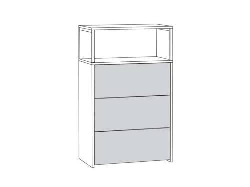 Трувор комод с ящиками 13.307.02 Дуб Гранж Песочный/Интра