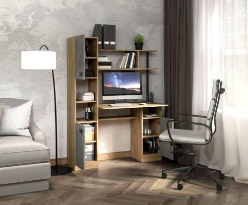 Стол компьютерный СК-7 дуб крафт/ателье светлое