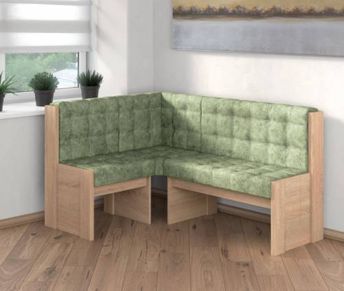Угловая скамья Квадро дуб сонома/ Мохито