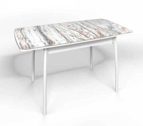 Стол СМ-2 Флорида опора массив изогнутая белый