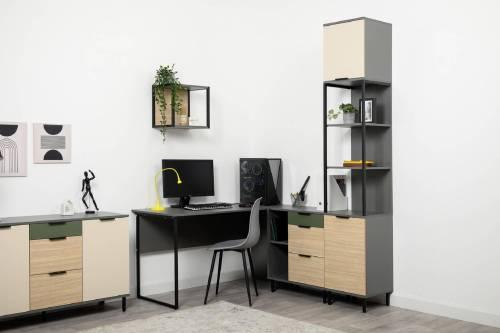 Марвэл Стеллаж 16.426 Темно-серый,Сатин,Плэйн