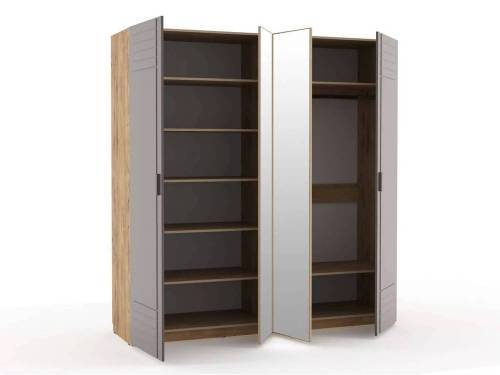 НМ 013.58 Шкаф комбинированный Livorno /дуб бунратти / софт графит