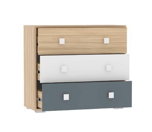 НМ 041.67 Комод Элиот Белый/Маренго/Баунти Песочный