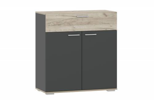 НМ 013.77 Тумба Санти Антрацит/Дуб крафт серый