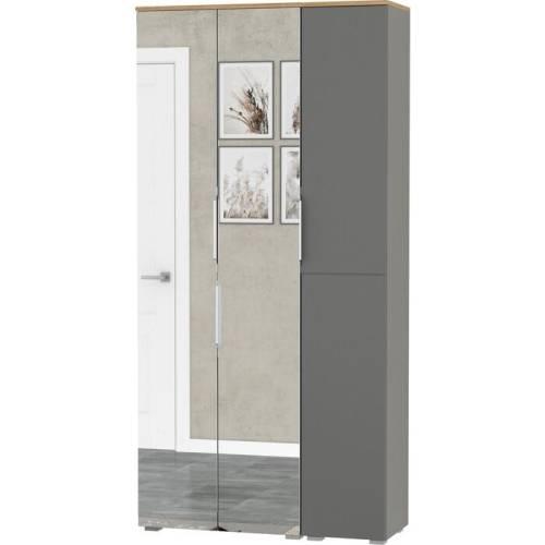 Прихожая Октава 3 Графит серый/Дуб золотой