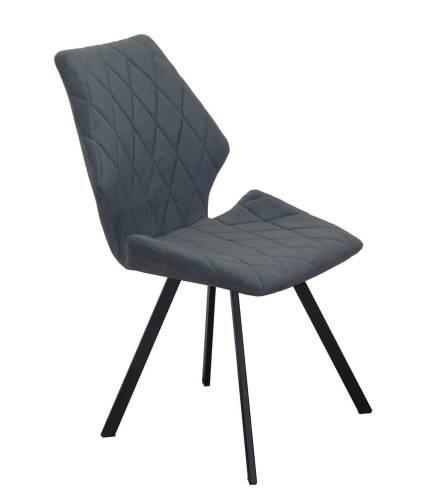 Стул Ч черный/велюр Серый