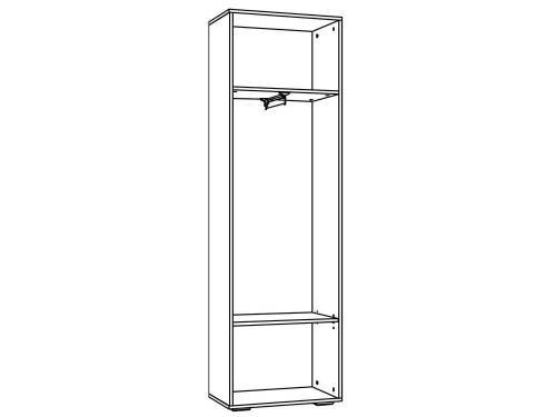 НМ 013.16 Шкаф для одежды Ливорно /дуб бунратти / софт графит