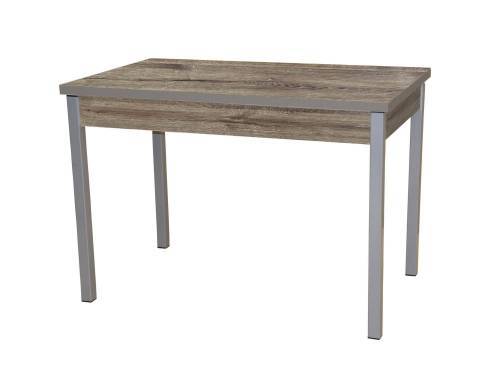 Стол обеденный раздвижной КОЛОРАДО / Дуб веллингтон/ опора Квадро  серебристый металлик