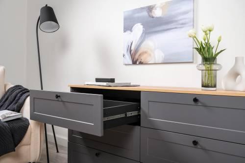 Комод Остин 16.240, Серый Графит/Дуб Золотой Крафт