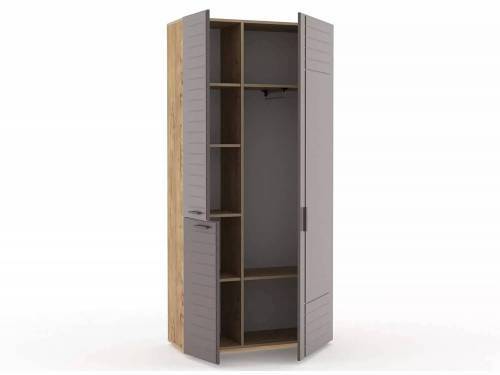 НМ 013.36 Шкаф для одежды Ливорно /дуб бунратти / софт графит