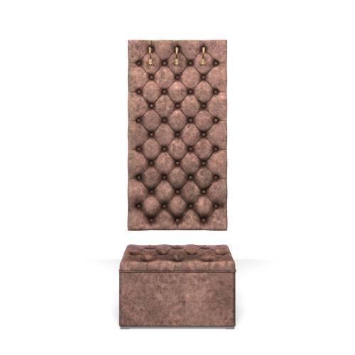 Прихожая Мишель 750 / Велюр Коньяк