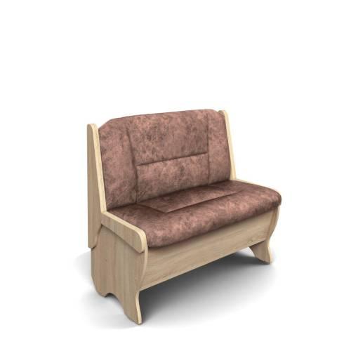 Скамья Лотос 950 / Дуб Сонома / Велюр Коньяк