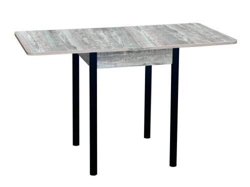 Стол обеденный ЭКО 60*60 / Бетон пайн темный /Опора № 2-круглая муар черный