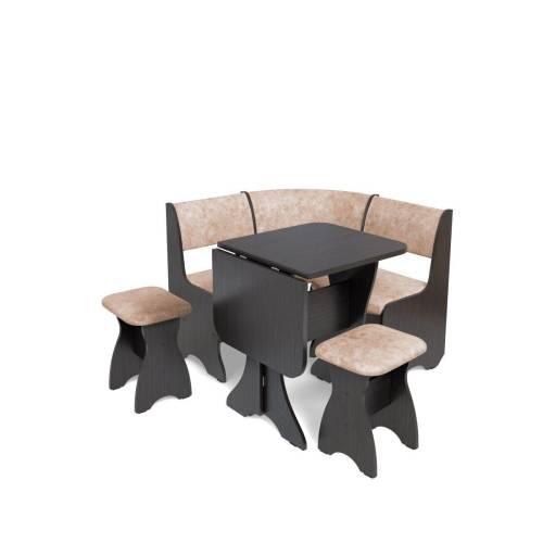 Кухонный набор Тюльпан-мини / венге / велюр Латте