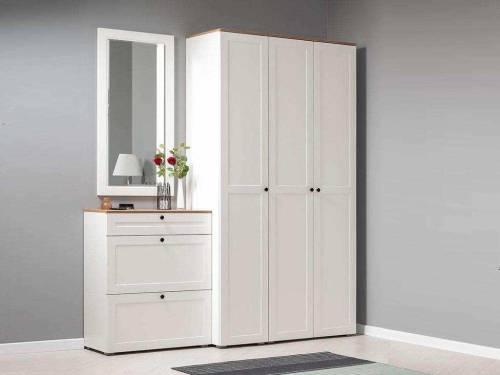 Прихожая Остин 3 Белый шагрень/Дуб Вотан