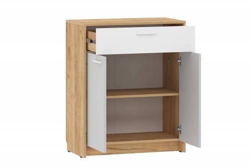 Прихожая Нортон комплектация 3 Серый/Белый/Дуб Крафт Золотой