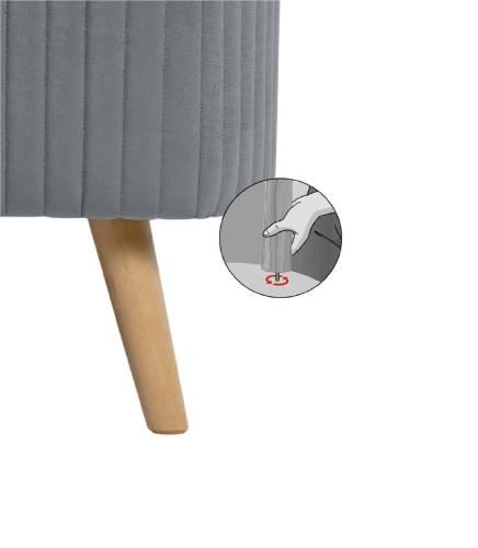 А-1 Пуф круглый стеганный (на ножках), №25 Серый