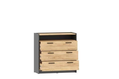 Прихожая Оттавия №2 Антрацит/дуб крафт золотой