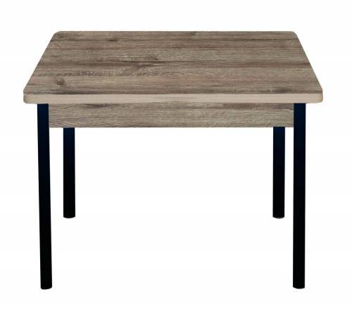 Стол обеденный раскладной СИМПЛ  / Дуб веллингтон / Опора № 2-круглая муар черный