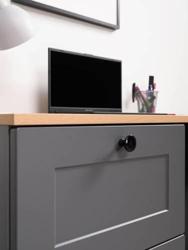 Стол письменный Остин 12.159, Серый Графит/Дуб Золотой Крафт