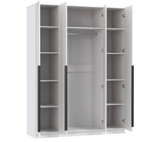 Шкаф для одежды 67.16 "Брандо" (4-х дв.) МДФ Белый
