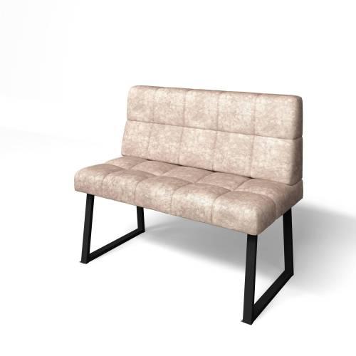 Кухонный диван Реал РМД 1100 / Велюр Латте / Черный муар