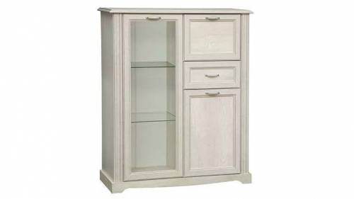 Шкаф комбинированный Сохо 32.09 бетон белый/бетон патина