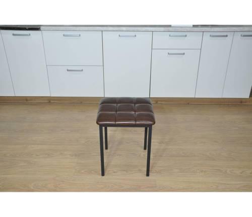 Табурет Текс кожзам Коричневый/каркас черный