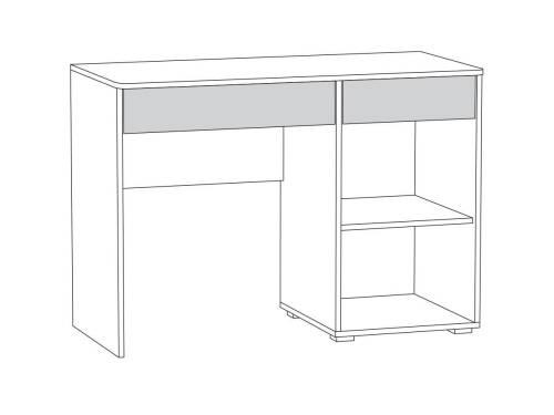 Вуди Стол письменный 12.42 белый/дуб золотой