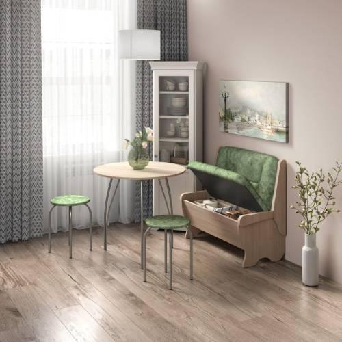 Скамья Лотос 950 / Дуб Сонома / Велюр Мохито