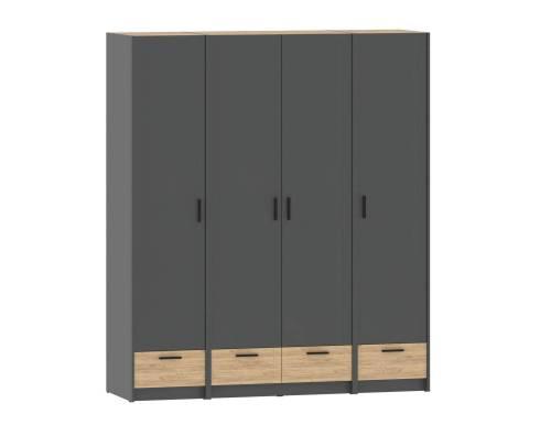 Спальня Оттавия 5 / Антрацит / Дуб Крафт Золотой