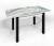 Стол СМ-7 Флорида ноги окрас квадратный белый/черный