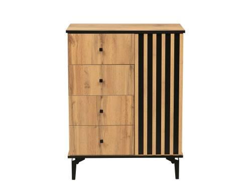 Комод Либерти 51.05 (опора 150) Дуб вотан/Черный