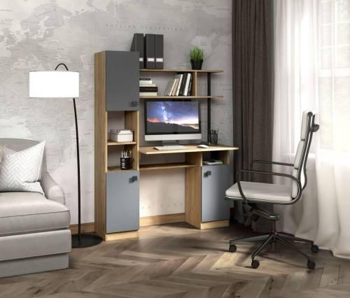 Стол компьютерный СК-7 дуб крафт/графит