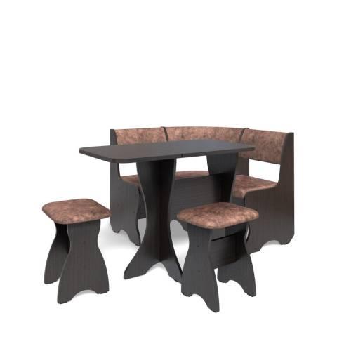 Кухонный набор Тюльпан-мини / венге / велюр Коньяк