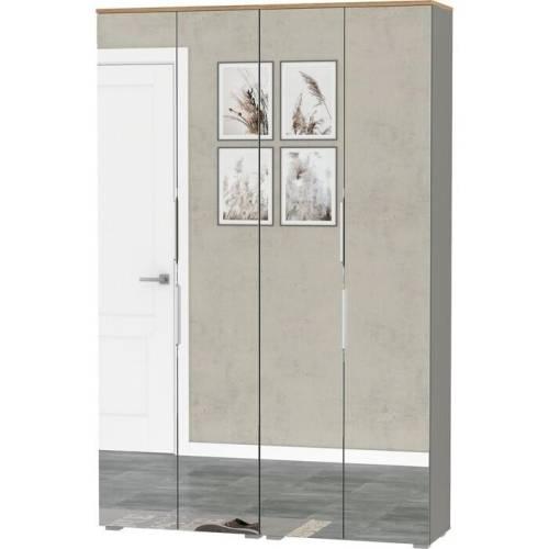 Прихожая Октава 5 Графит серый/Дуб золотой