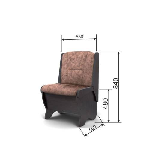 Скамья Лотос 550 / Венге / Велюр Коньяк