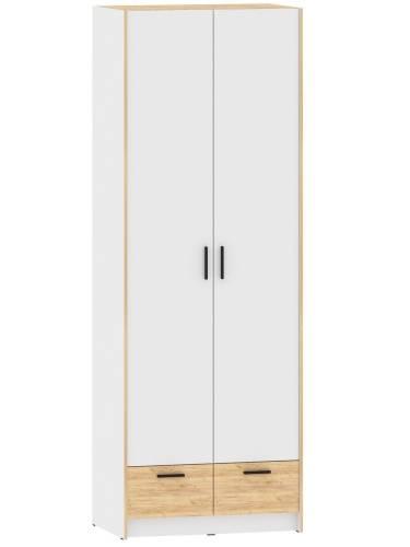НМ 011.80 Шкаф для одежды Оттавия Белый/Дуб золотой