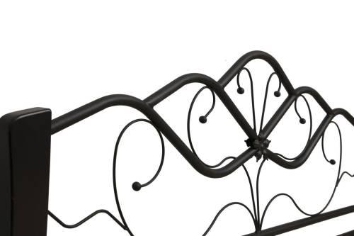 Кровать двухместная 42.50 "Антея" (ш.1600) (металл черный)