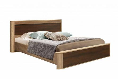 Кровать двуспальная Фантазия 34.25-02, дуб каньон/дуб кальяри