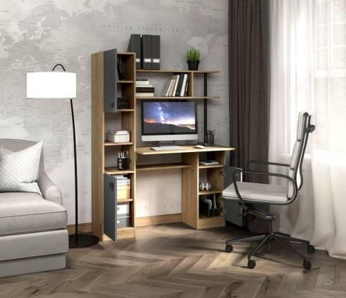 Стол компьютерный СК-7 дуб крафт/графит