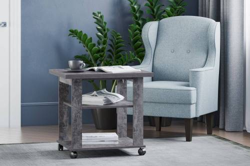 НМ 011.67 Стол журнальный Консул 2-01 Цемент темный