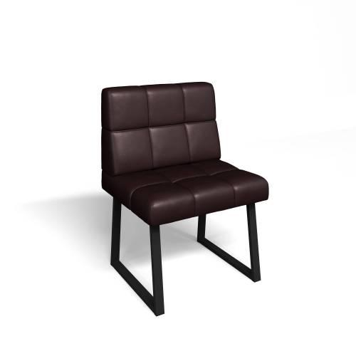 Кухонный диван Реал РМД 660 / Экокожа Умбер / Черный муар