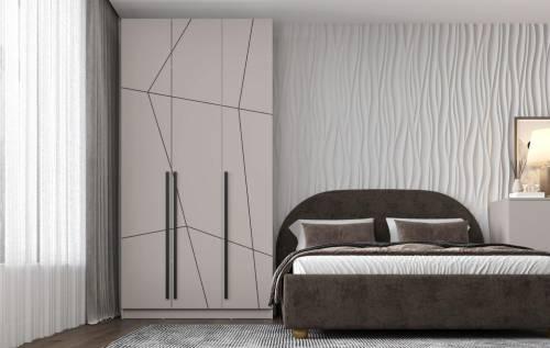 Шкаф для одежды 67.12 "Брандо" (3-х дв.) МДФ ГЕОМЕТРИЯ Кашемир