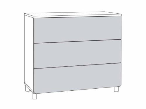 Эйп комод 13.322 Белый/Дуб белый